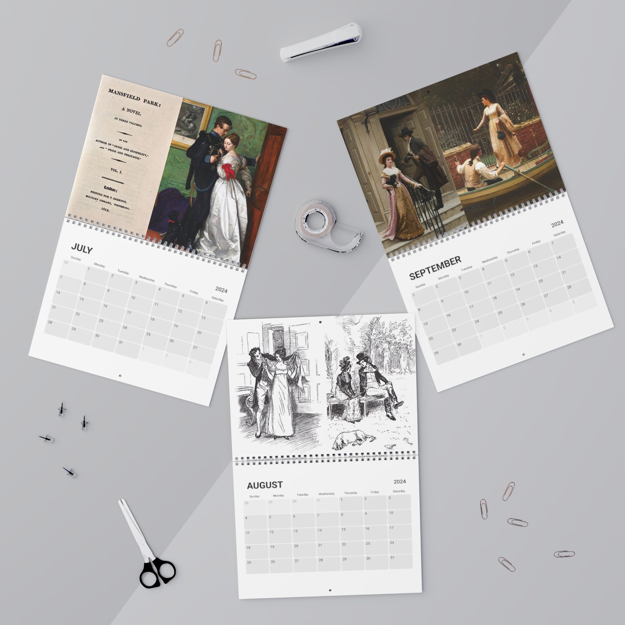 Works of Jane Austen Calendar (2024), Jane Austen 2024 Calendar sold by