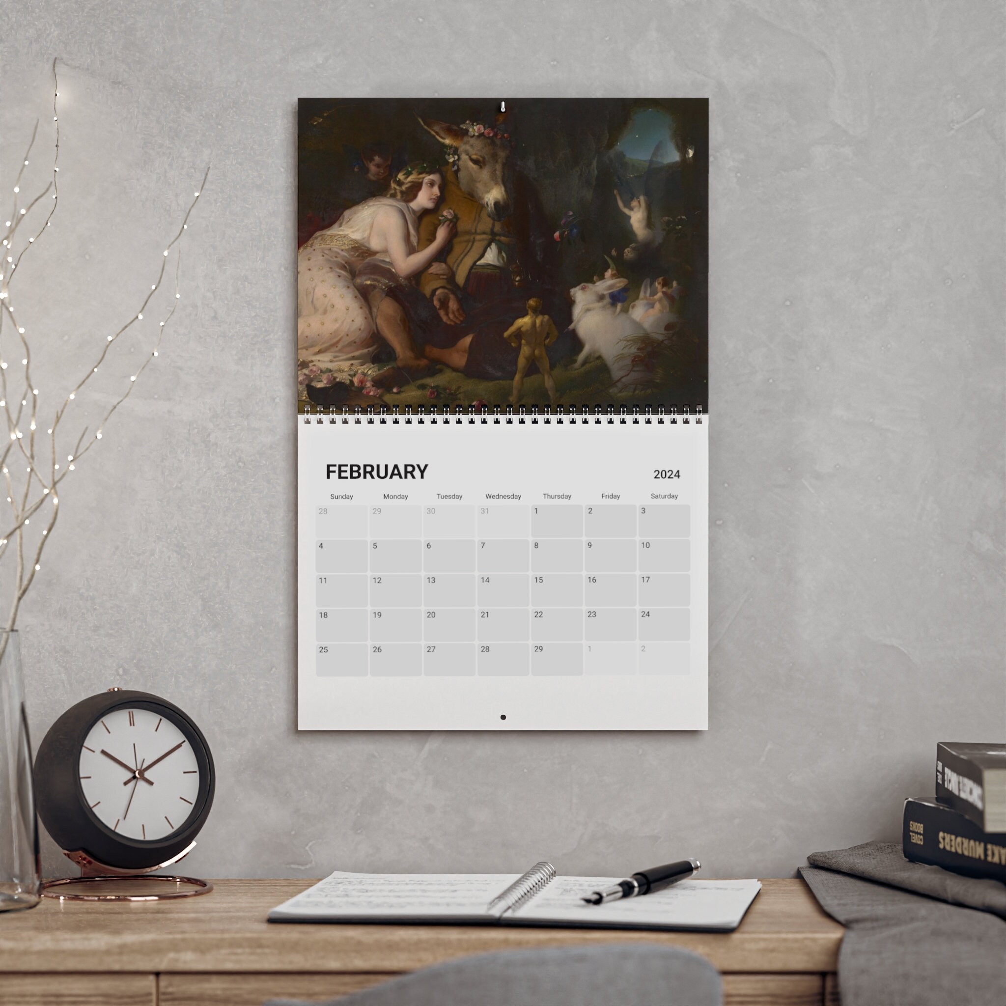 Shakespeare in Art Calendar 2024, Vintage Calendar 2024 sold by Toshko