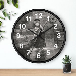 Cosette Sweeping in Les Misérables Wall Clock Musical/Novel/Literary/Writer/Author/Vintage/Gift/Theater/Stage/Act/Art