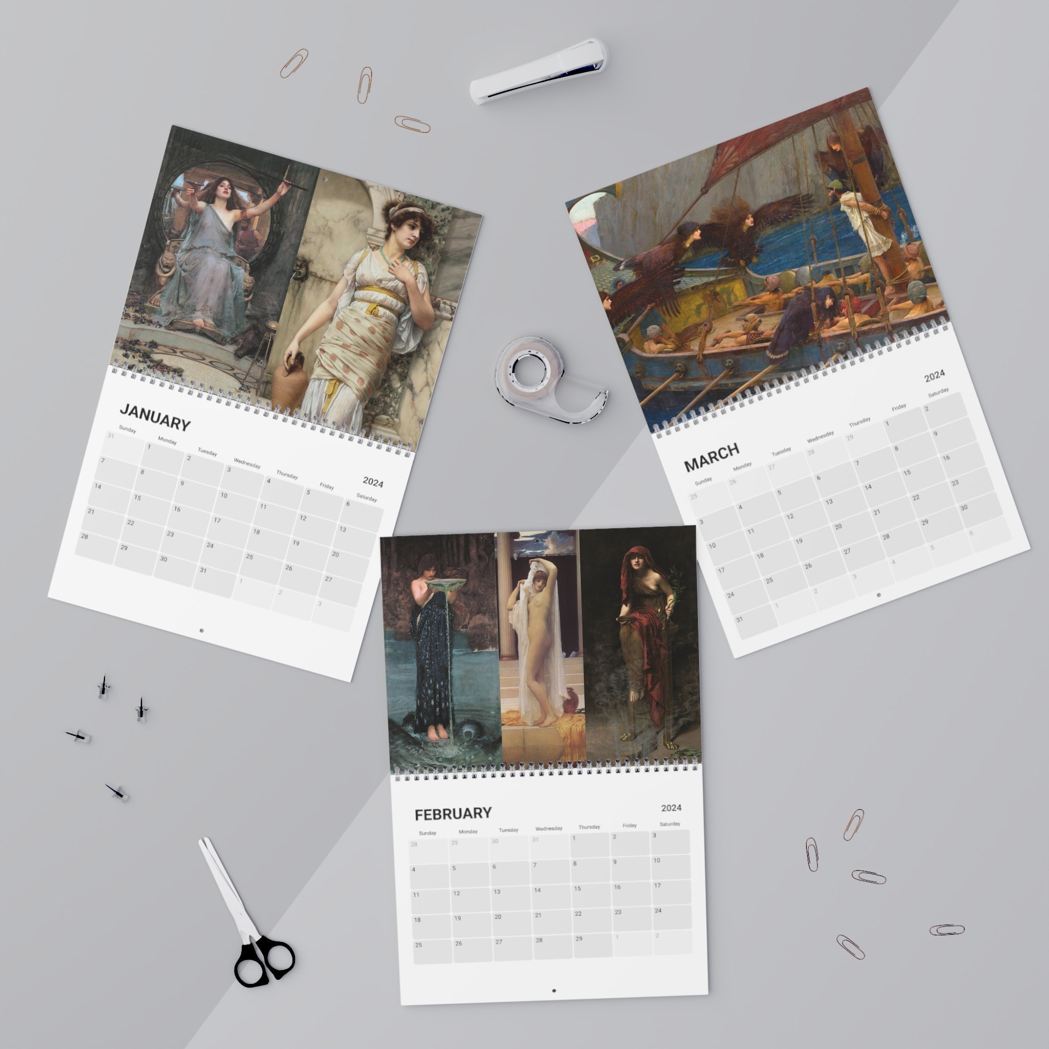 Ancient Greece Calendar 2024, Vintage Calendar 2024 sold by Gabriel