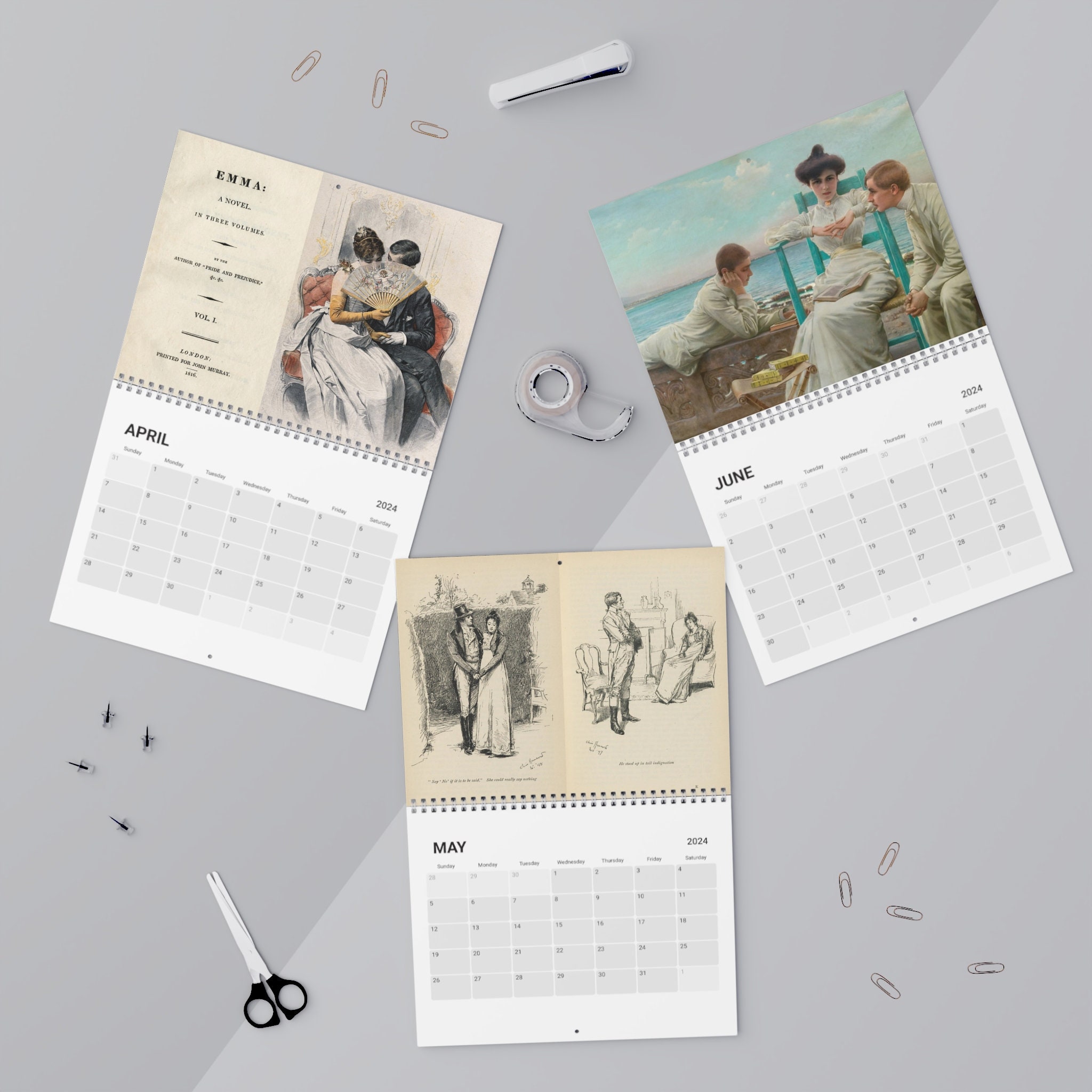 Works of Jane Austen Calendar (2024), Jane Austen 2024 Calendar sold by