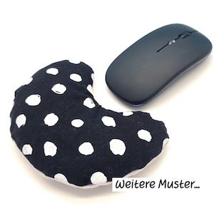 Almofada personalizada para mouse de computador, almofada ergonômica para pulso com nome, suporte para pulso, presente, cascas de trigo sarraceno, natural