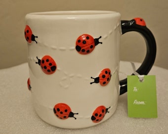 Ladybug Lang by Design Hand Painted Cup