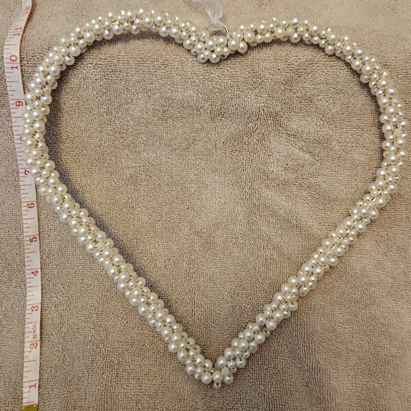 Pearl heart wall hanging decoration for valentines. Very pretty.