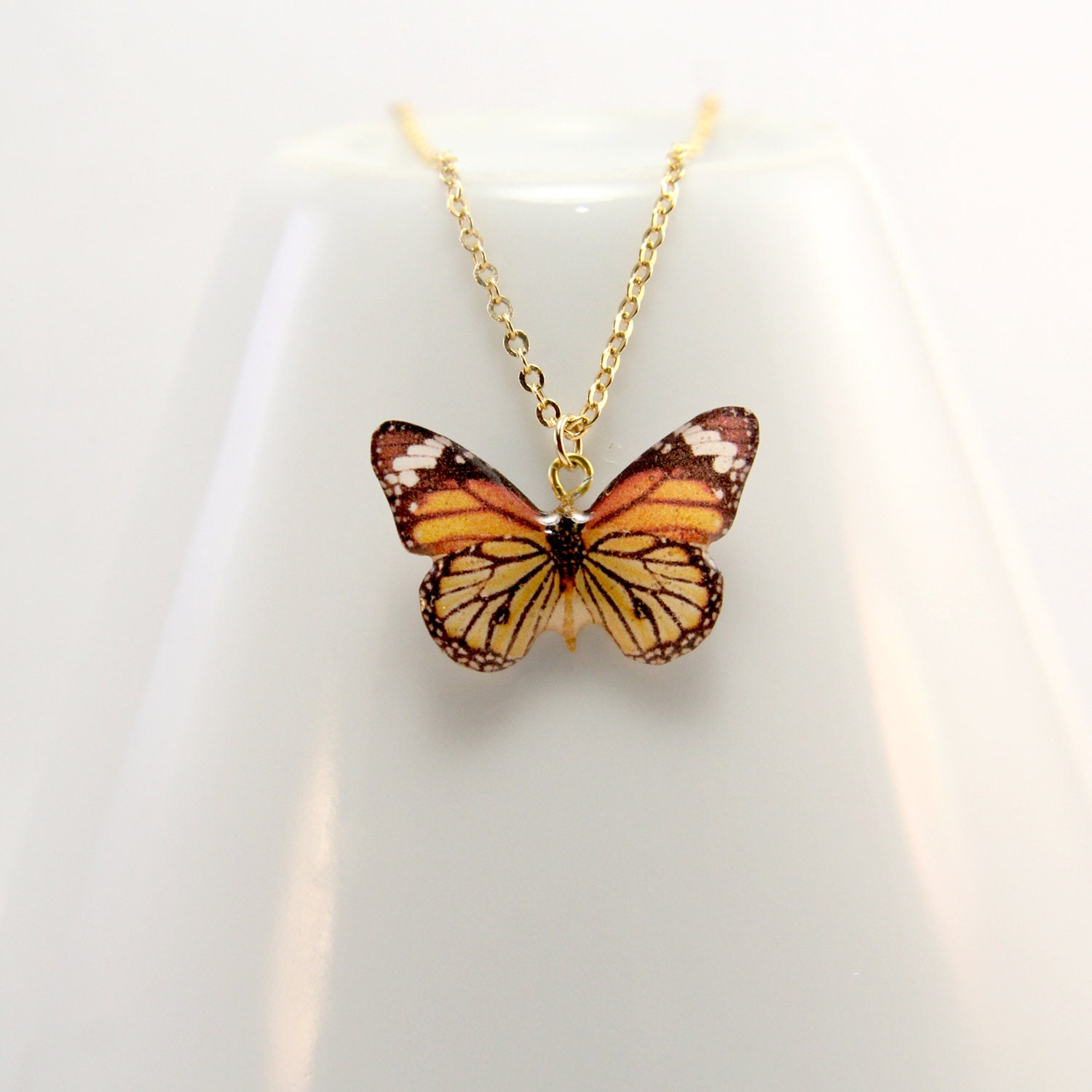 Nature Monarch butterfly necklace unique gifts for women Etsy
