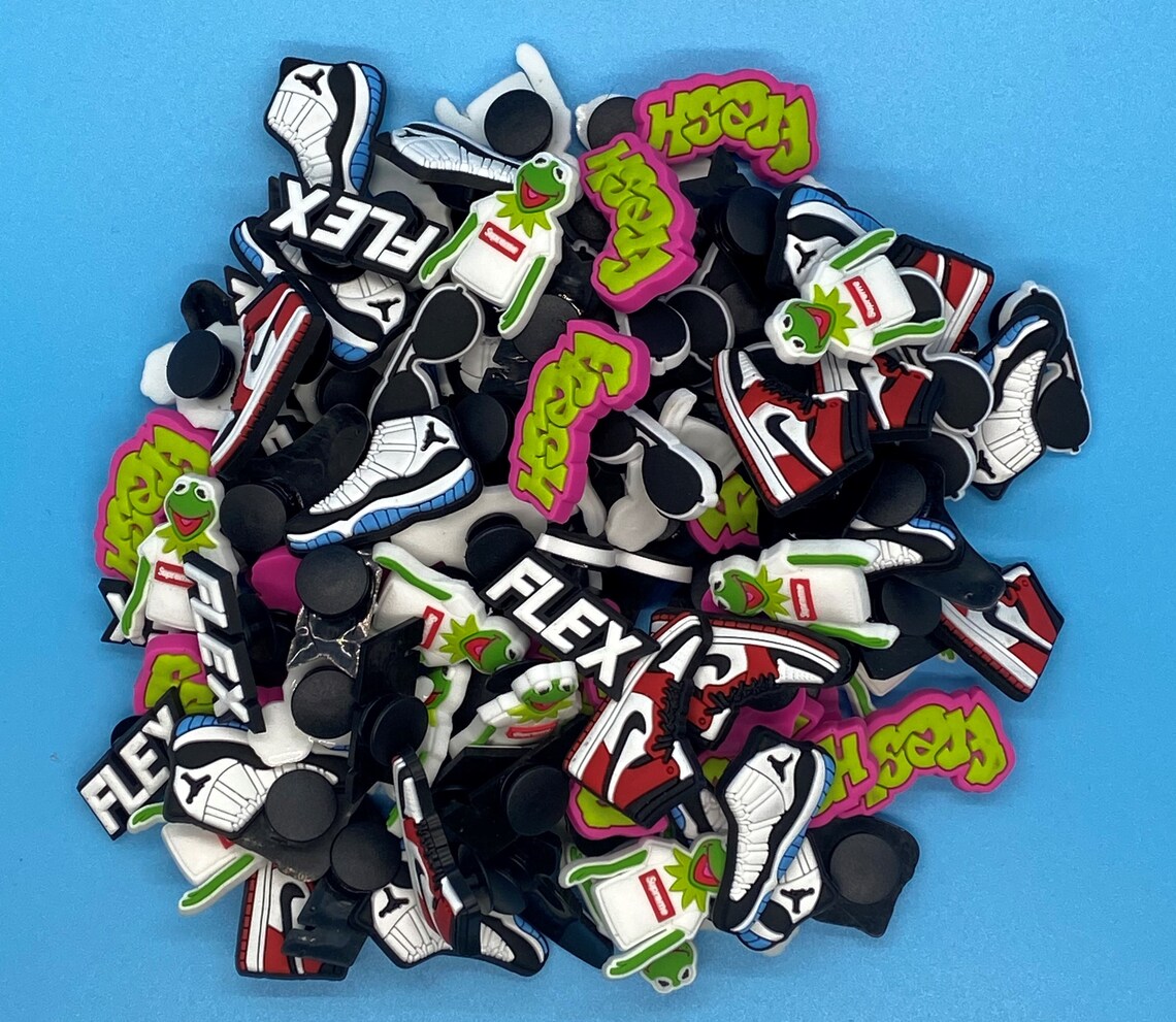Fresk Kicks Croc Charms Jordan Croc Encantos Etsy