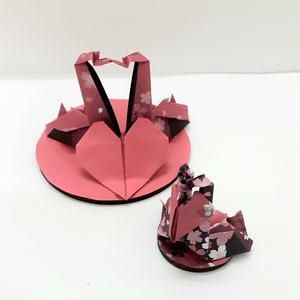 regalo di San Valentino origami - cigni