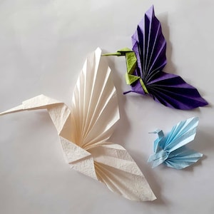 Origami Vogel: Einzigartige Papier Hängedekoration