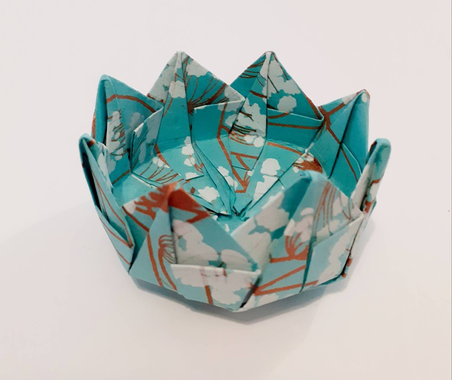 Origami Bowl Made With Beautiful Paper, Lovely Gift or Home Decor and