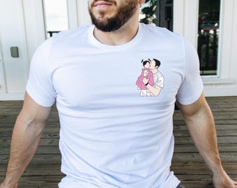 Personalised Dad Photo Portrait Shirt, Custom Photo Printed Drawing Sketch Shirt, Fathers Day Gifts, Memorial Best Dad 80th Birthday Gifts