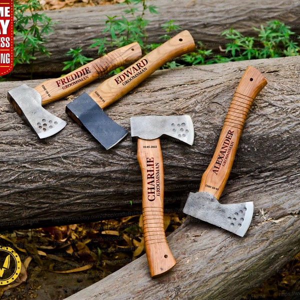 Hacha arrojadiza, Lanzamiento de hacha grabada personalizada, Hacha de camping propuesta de padrinos de boda, Hacha de camping al aire libre Elite Woodsman, Hacha de caza personalizada