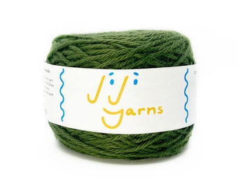 100% Baby Alpaca Yarn in Matcha (Green) - 4 Ply DK/Sport Weight for Knitting, Crochet, Weaving