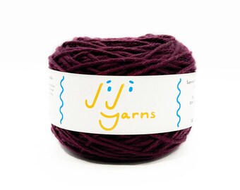Superwash 100% Merino Yarn in Mulberry (Burgundy/Red) - 4 Ply DK/Sport Weight for Knitting, Crochet, Weaving