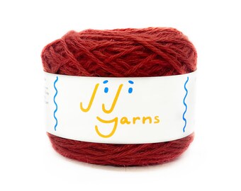 100% Baby Alpaca Yarn in Rust - 4 Ply DK/Sport Weight for Knitting, Crochet, Weaving