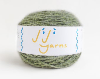 100% Baby Alpaca Yarn in Spring (Light Green) - 4 Ply DK/Sport Weight for Knitting, Crochet, Weaving