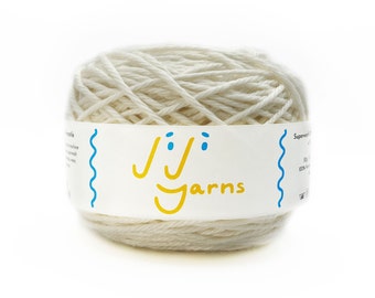Superwash 100% Merino Yarn in White Dove - 4 Ply DK/Sport Weight for Knitting, Crochet, Weaving