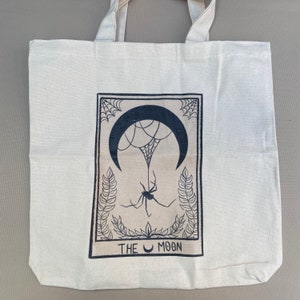 the moon tarot card - tote bag