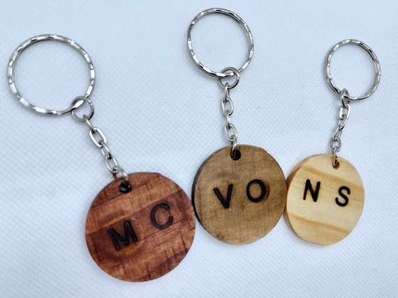 Custom Initial Keychain, First and Second Initials, Couples Gifts