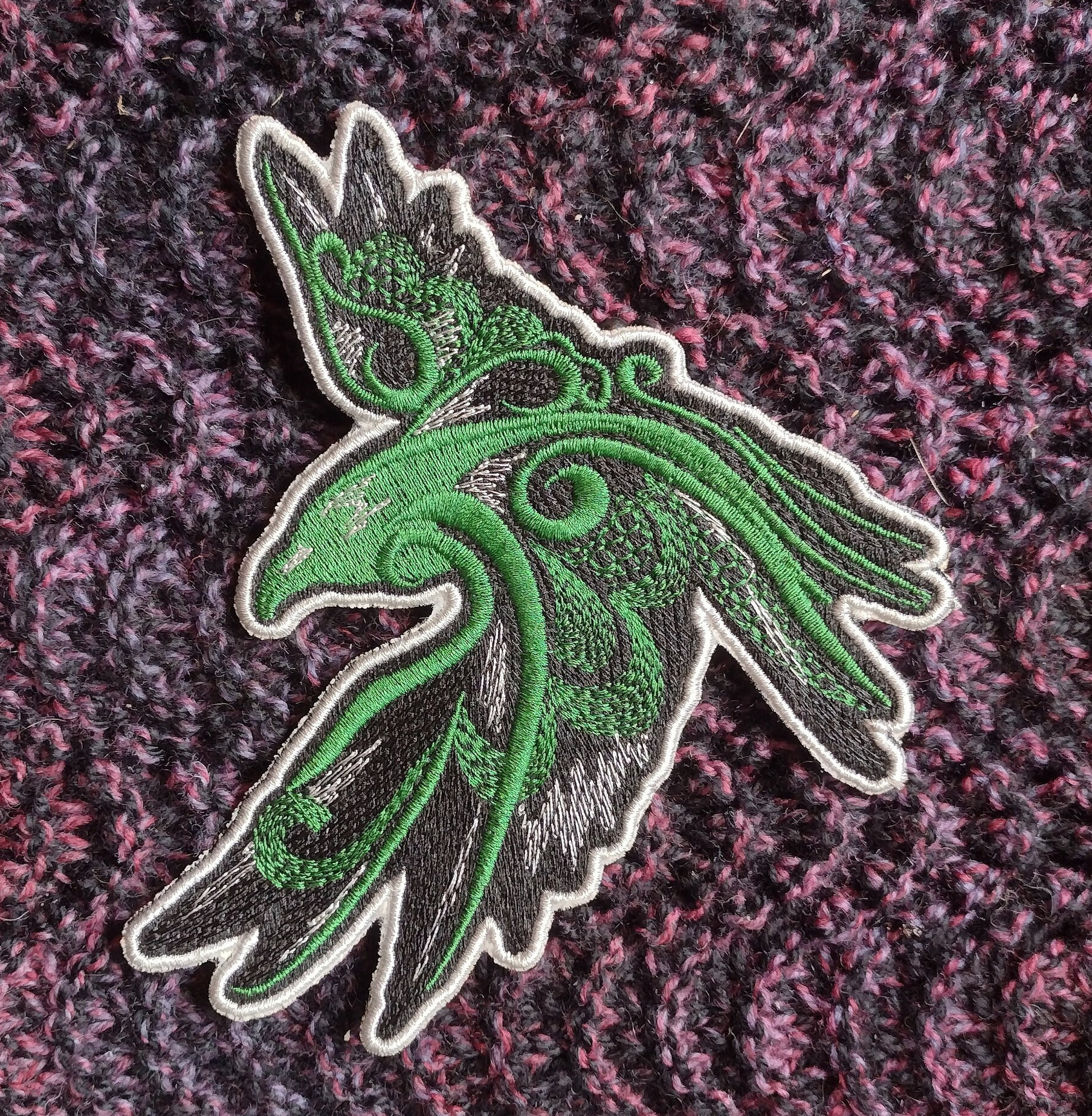 Celtic Raven Embroidered Patch | Odin's Ravens Patch | Viking Patch Sew ...