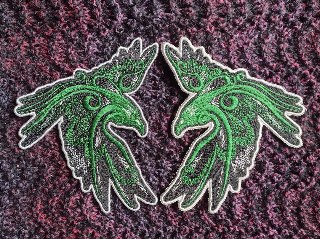 Celtic Raven Embroidered Patch | Odin's Ravens Patch | Viking Patch Sew ...