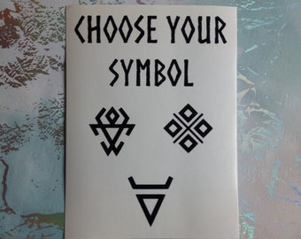 Symbols of the Old Gods/ Traditional Slavic symbols Vinyl Decal/ Sticker