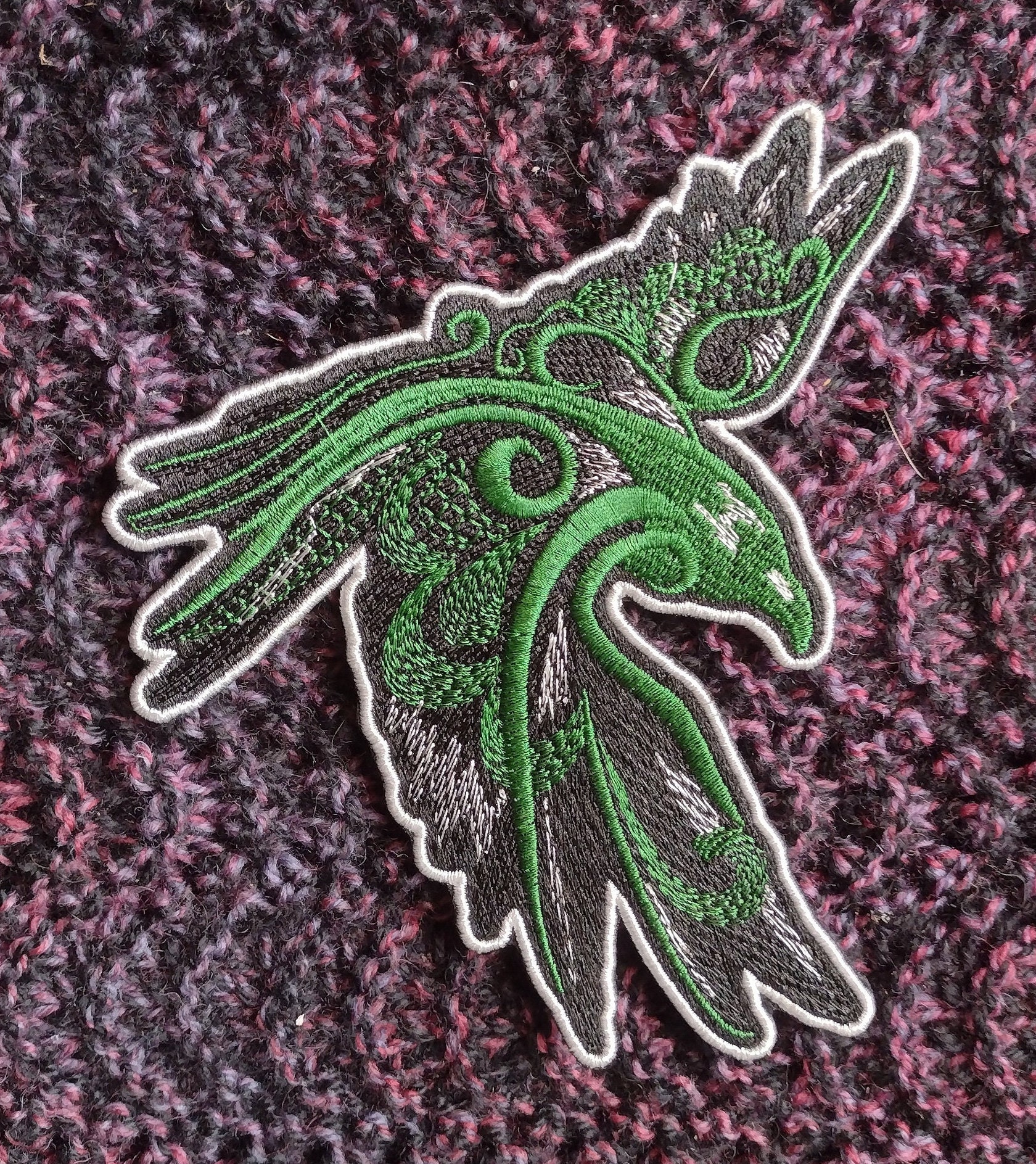 Celtic Raven Embroidered Patch | Odin's Ravens Patch | Viking Patch Sew ...