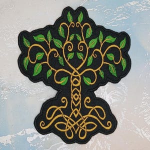 Celtic Tree of Life patch | Embroidered Celtic patch | Tree of Life iron-on patch | Sew-on Celtic patch | Irish Tree of Life patch