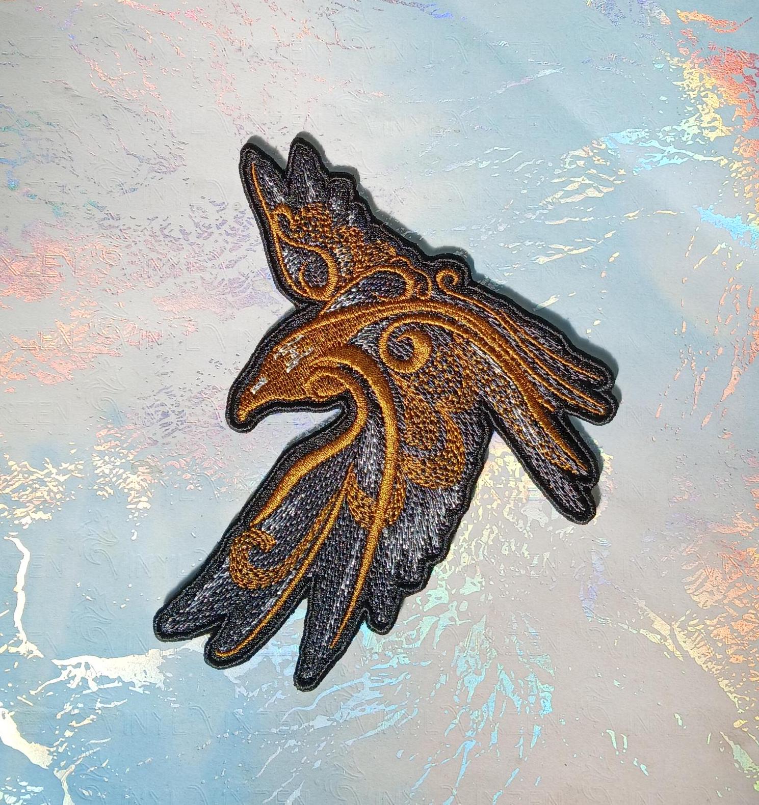 Celtic Raven Embroidered Patch | Odin's Ravens Patch | Viking Patch Sew ...
