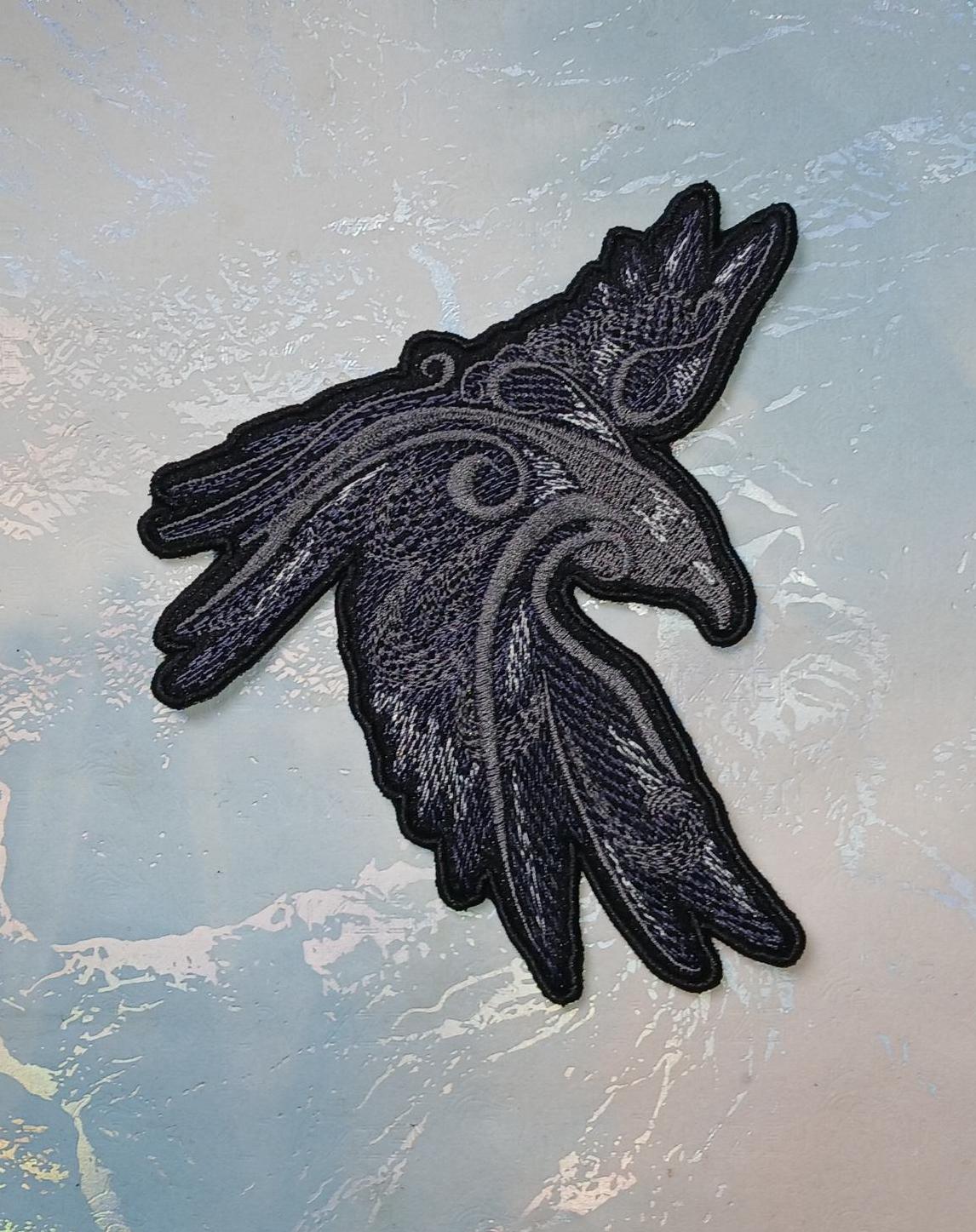 Celtic Raven Embroidered Patch | Odin's Ravens Patch | Viking Patch Sew ...