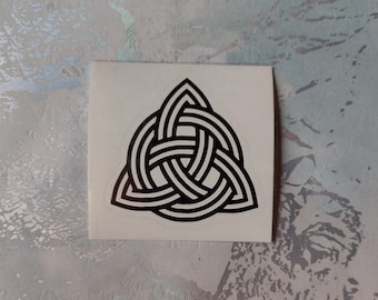 Keltischer Triquetra-Knoten | Keltischer Knoten Vinyl Aufkleber Aufkleber | Keltisches Symbol Aufkleber | Transparente Vinyl Aufkleber