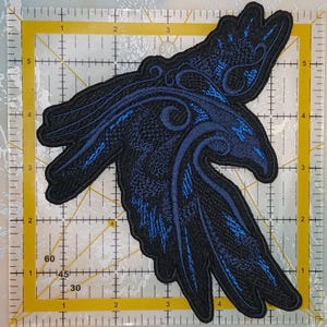 Celtic Raven Embroidered Patch | Odin's Ravens Patches | Huginn and ...