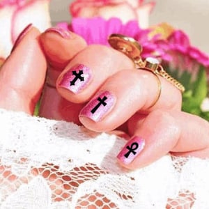 Nail/ Toenail Decals, Cross Nail Decals, Religious Decals, Nail Art Vinyl Decals