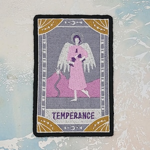 Embroidered Tarot Card Patch | Major Arcana Tarot Card | Temperance Sew on/ Iron on Patch | Fabric Tarot Card Patch