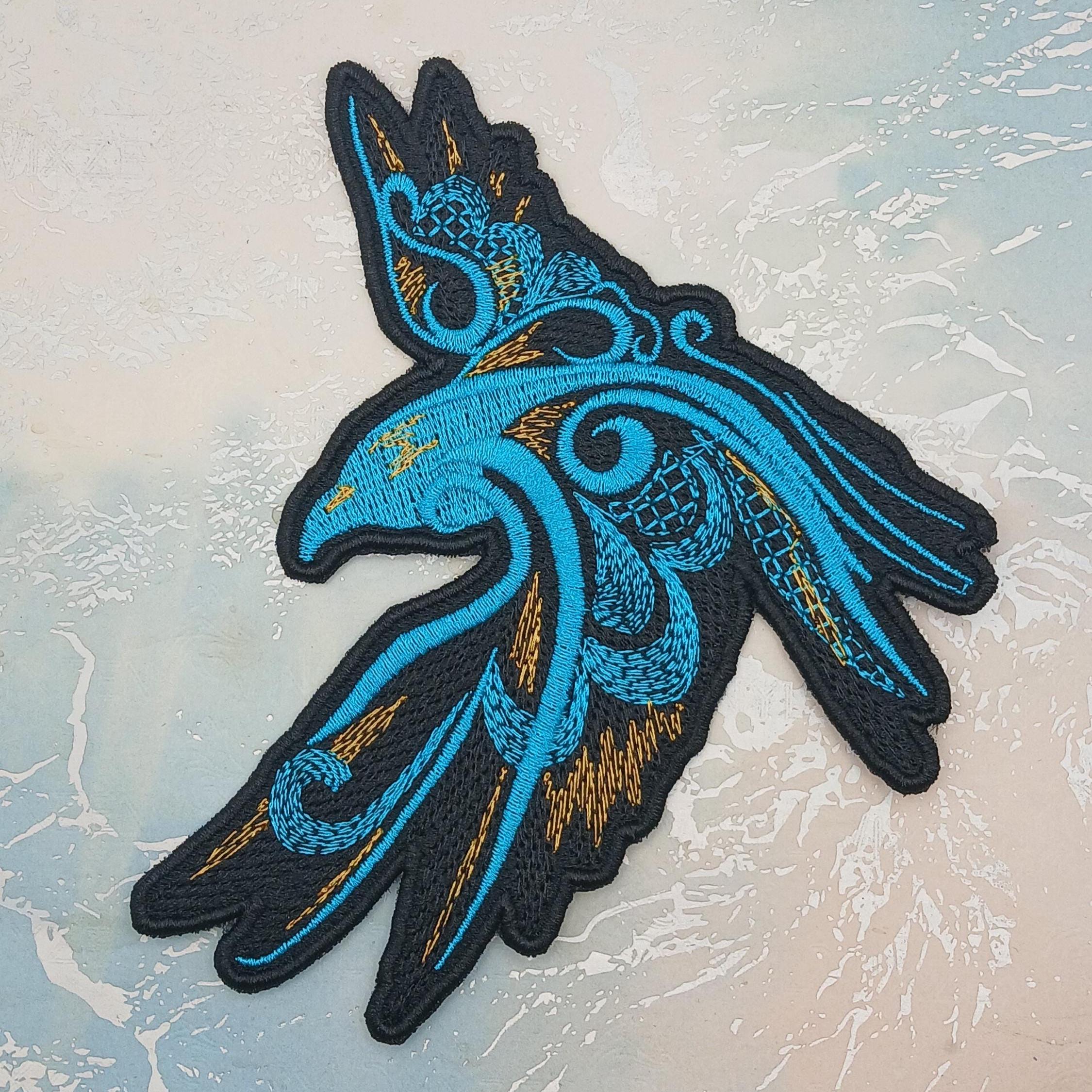 Celtic Raven Embroidered Patch | Odin's Ravens Patch | Viking Patch Sew ...