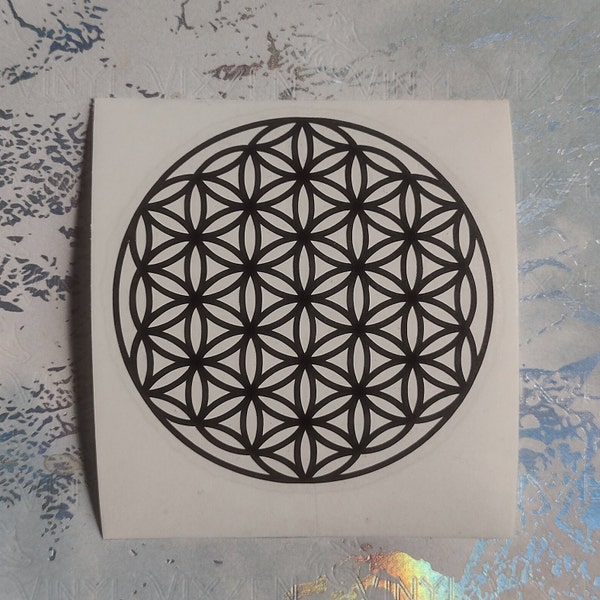 Flower of Life Vinyl Decal/ Die Cut Transparent Sticker| Sacred Geometry Decal| New Age Sticker