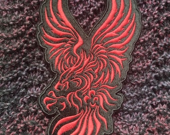 Phoenix Rising out of the ashes embroidered patch | iron on patch | Phoenix patch | Spiritual Patch