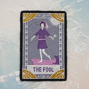 Embroidered Tarot Card Patch | Major Arcana Tarot Card | The Fool Sew on/ Iron on Patch