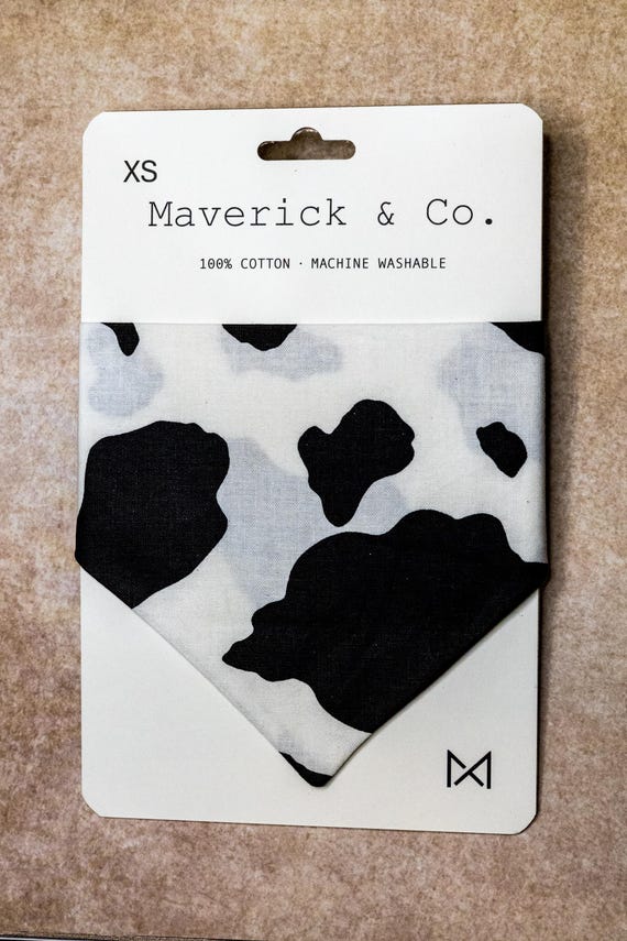 Cow Print Dog Scrunchie Bandana
