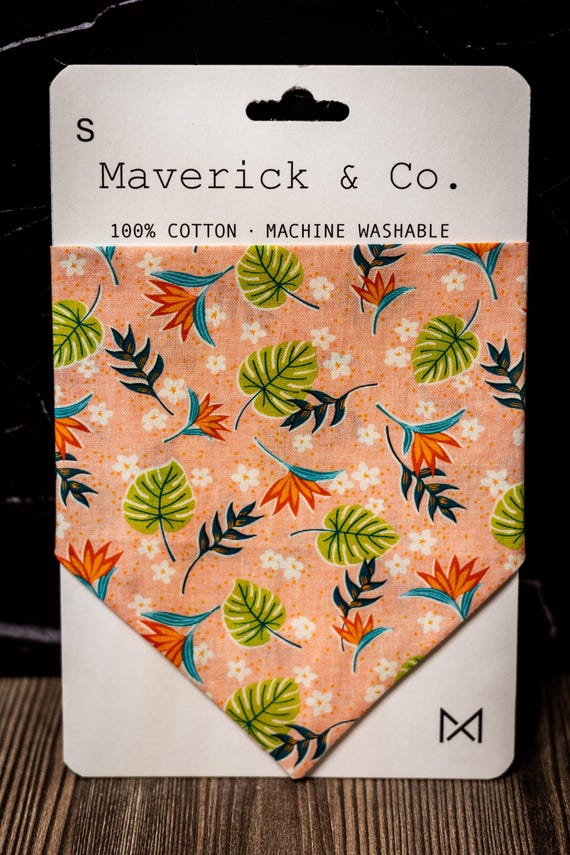 Spring Leaves Dog Scrunchie Bandana