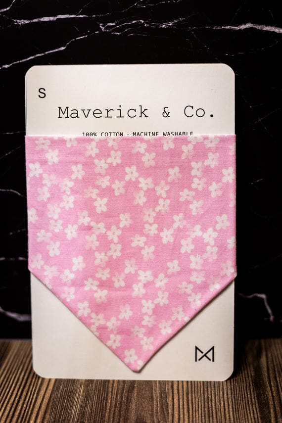 Pretty in Pink Dog Scrunchie Bandana