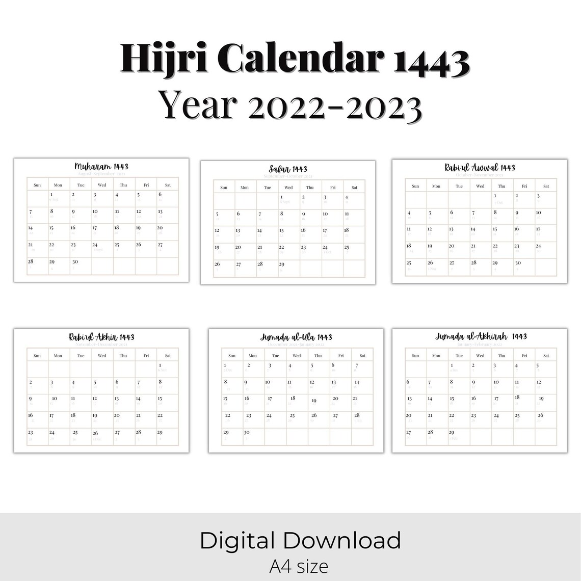 Link Download Pdf Kalender Islam 1443 Hijriah Lengkap Dengan Jadwal 