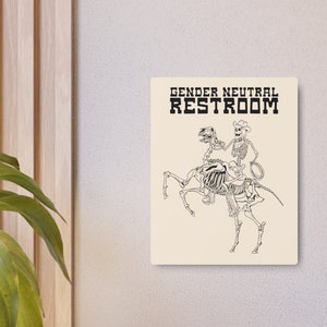 Gender Neutral Bathroom Sign - Restroom Sign - Public Restroom - Inclusive Restroom Signage - Business Bathroom - Washroom - Unisex Bathroom