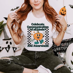 AAC Awareness Month Shirt - aac Shirt  - aac SLP Shirt - aac Sped Teacher Shirt - Autism Ally Shirt - Fall Communication Shirt - aac Pumpkin