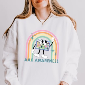 AAC Awareness Month Sweatshirt: Retro Communication Crewneck