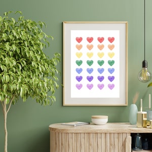 LGBTQ Rainbow Print - Digital Download - DEI - Inclusion - Home Decor - Classroom Decor - Social Work - Diversity