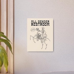 All Gender Bathroom Sign - Gender Neutral Restroom Sign - Inclusive Restroom Signage - Business Bathroom - Washroom - Unisex Bathroom