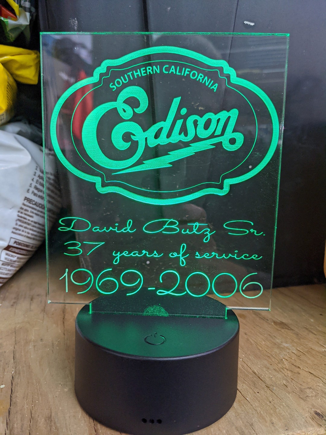 Custom LED Edge Lit Plexiglass Sign Etsy