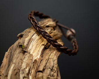 Genuine Rustic Braided Leather Handmade Summer Friendship Beaded Bracelet