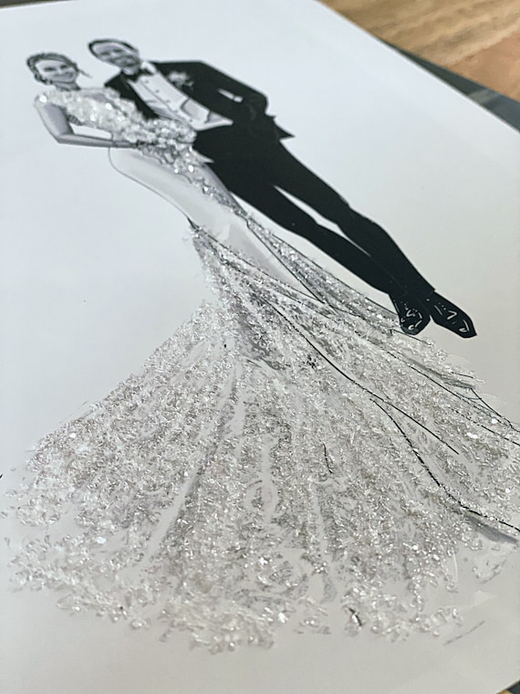 8x8 Custom Diamond Dusted Photo, Diamond Dust, Diamond