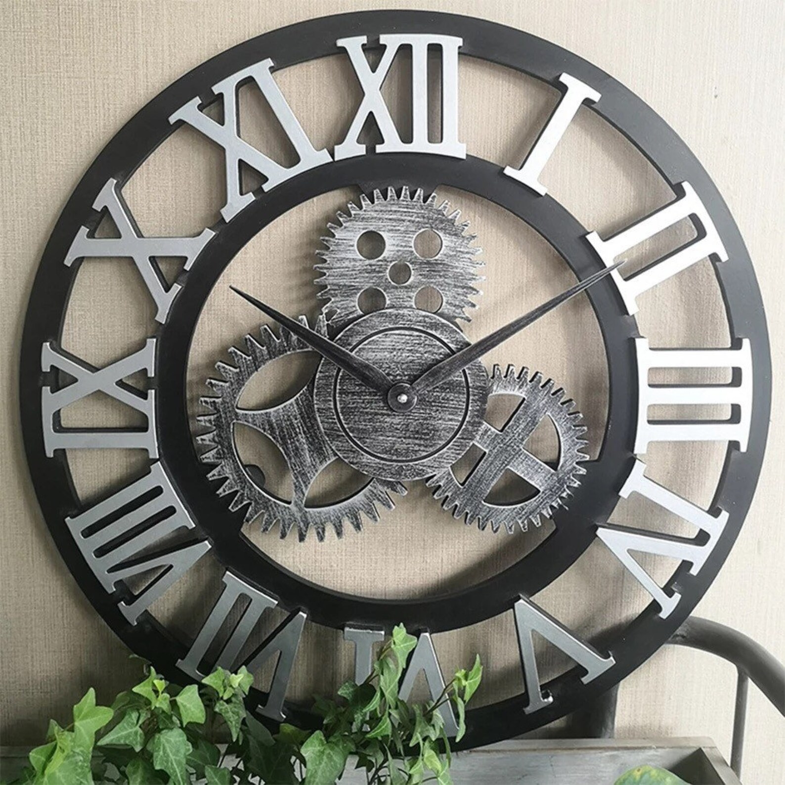 Industrial Decorative Hanging Wall Clock Custom Made 3D wall Etsy